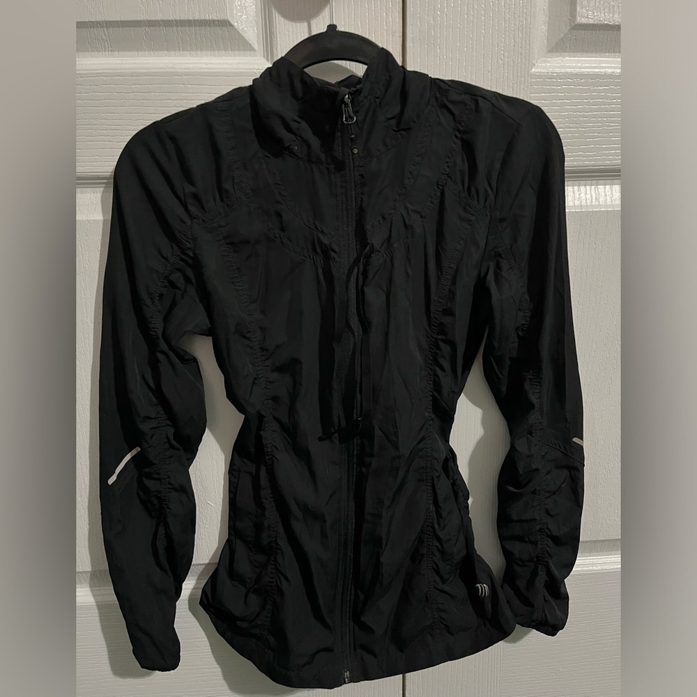 MPG Black Fitted Jacket with the back Crotchet/mesh Accents